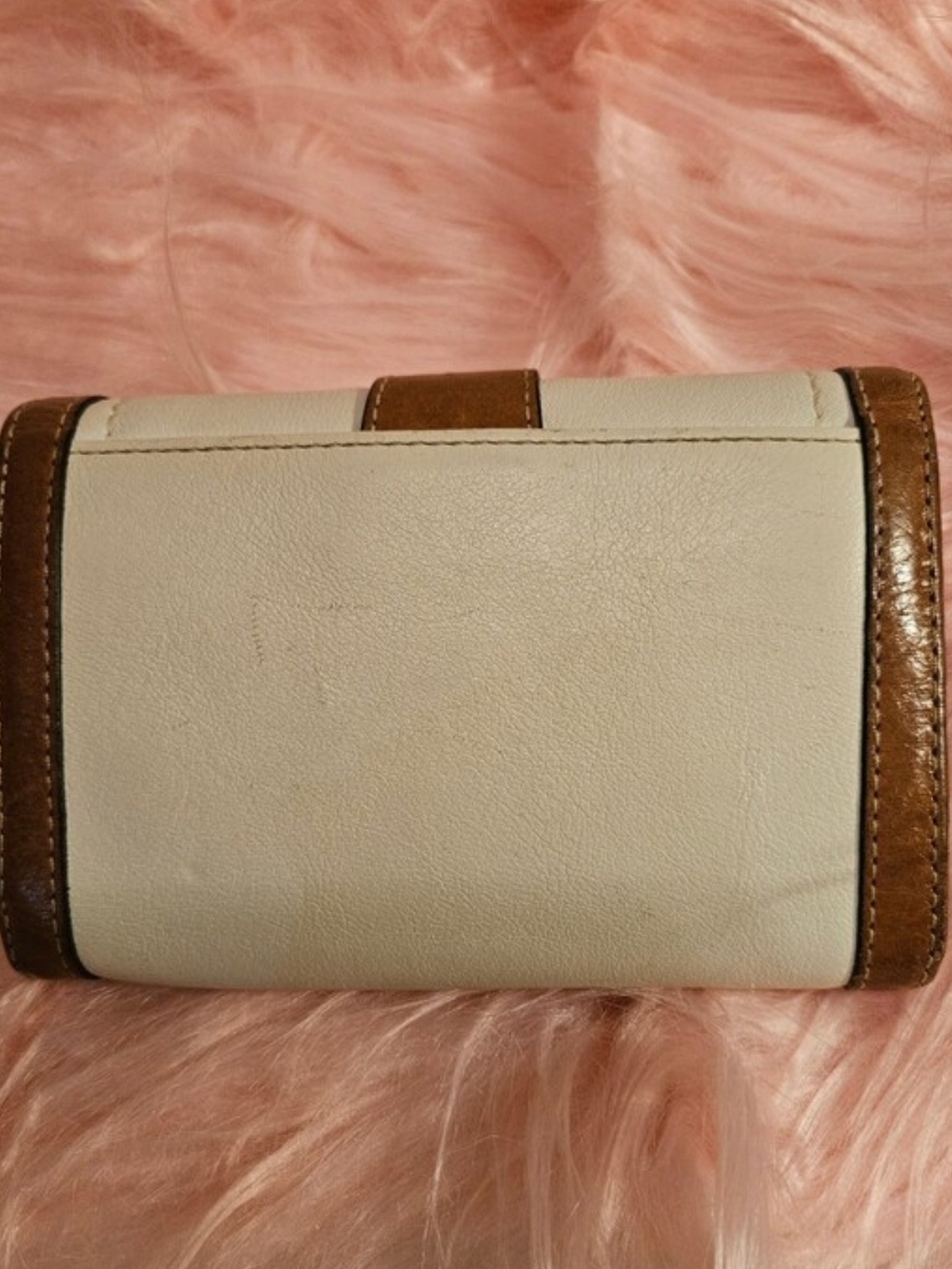 Coach☆Soho Buckle Leather Compact Wallet in Brown & Cream - Picture 3 of 6